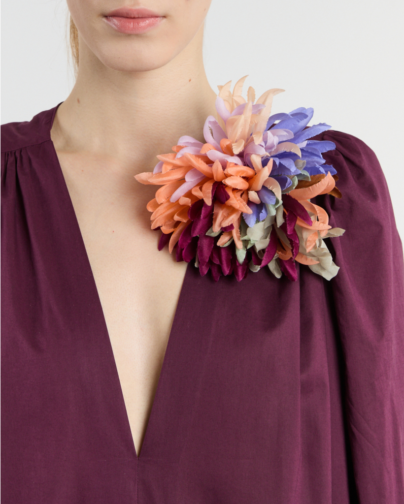 Silk Flower Broch Lavender Stabilo