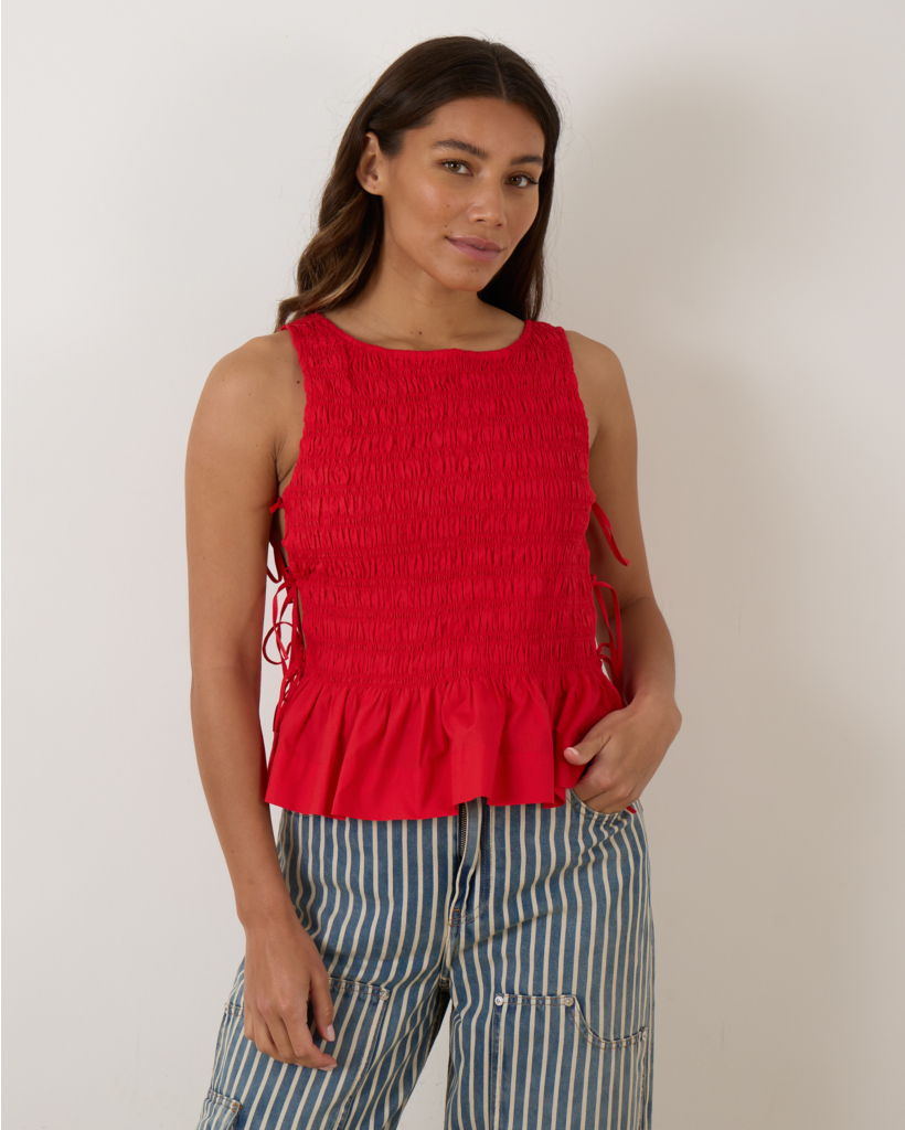 Blouse Top Red