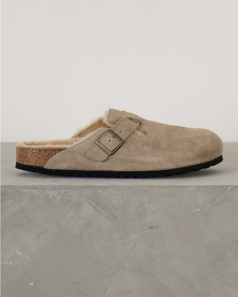 Boston Shearling Suede Loafers Taupe