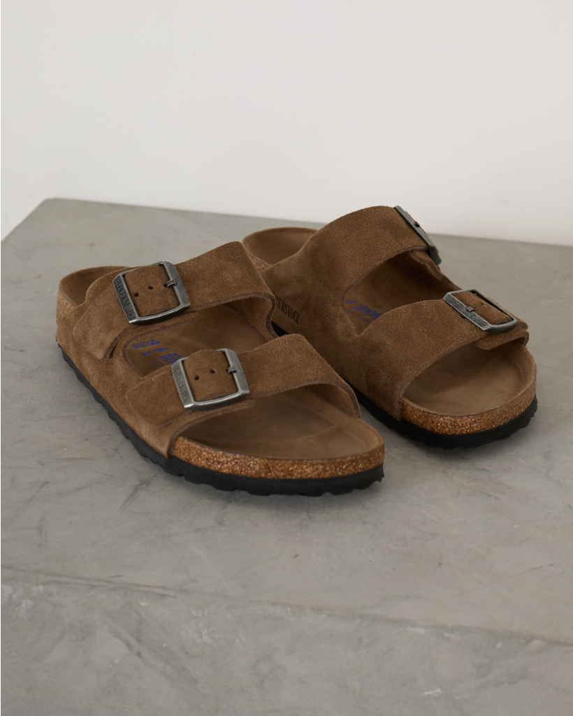 Men Arizona Soft Footbed Sandals Dark Tea Tonal
