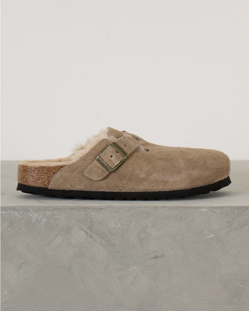 Boston Shearling Suede Loafers Taupe