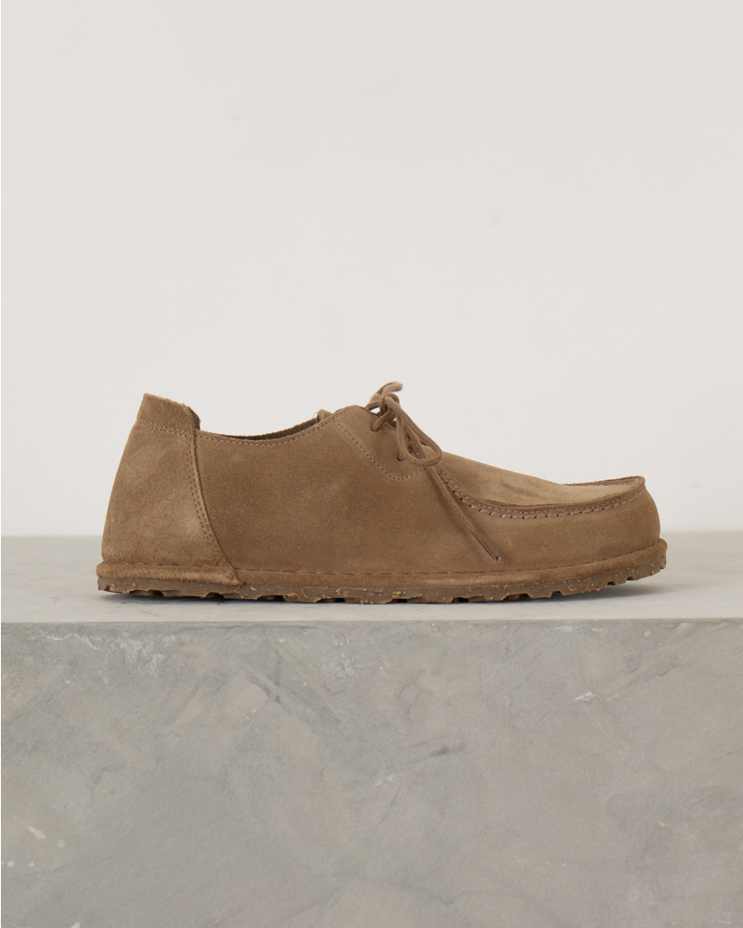 Utti Lace Suede Moccasin Gray Taupe
