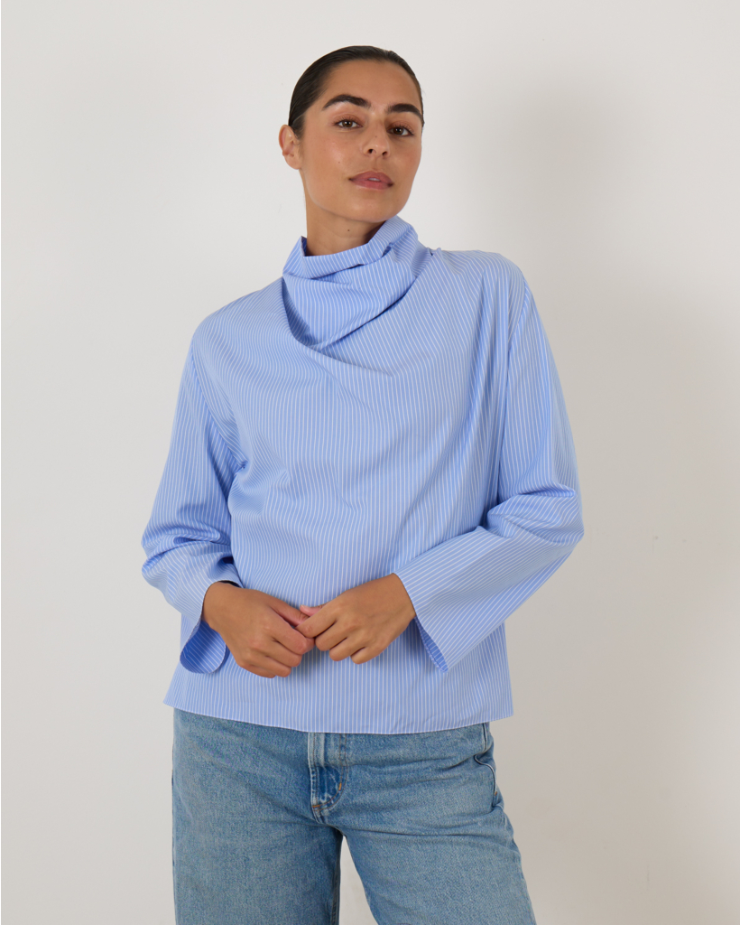 Dalva Blouse Blue Stripe