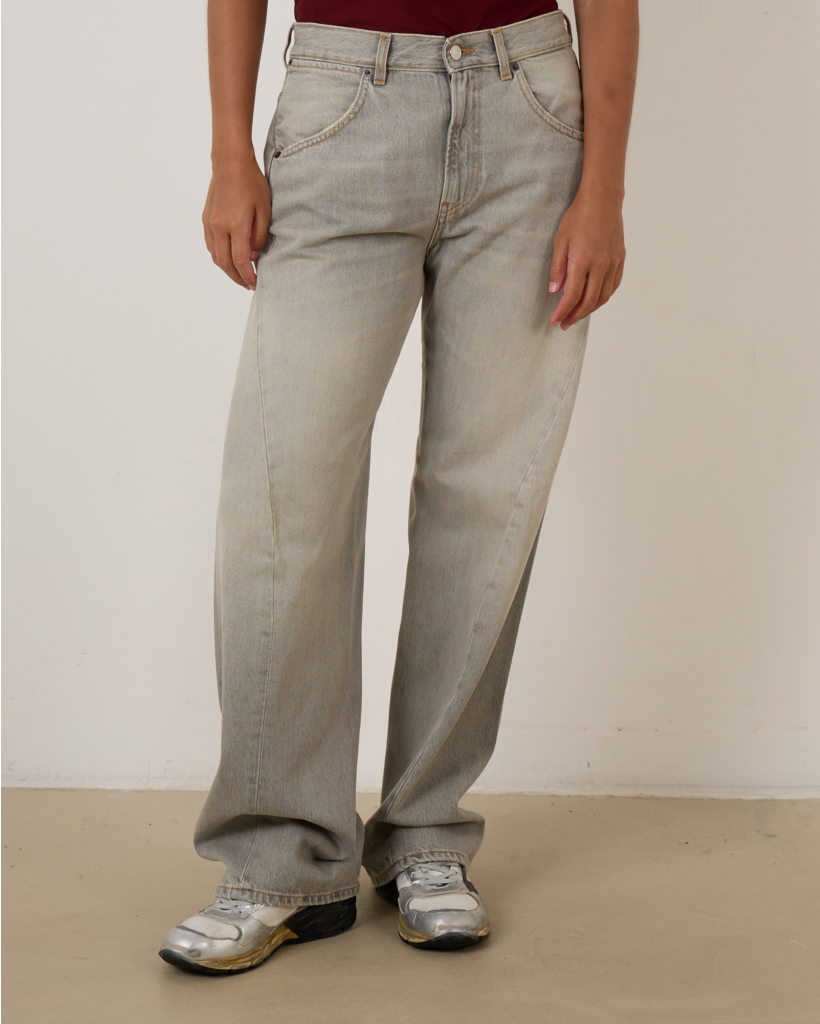 Big Twisted Seam Jeans Light Tinted Grey