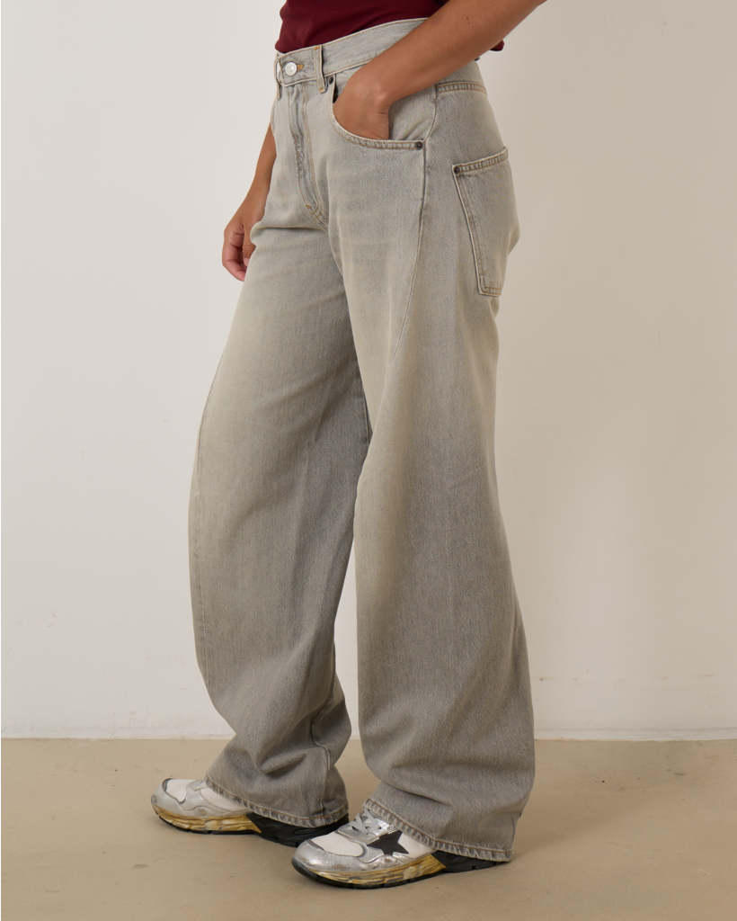 Big Twisted Seam Jeans Light Tinted Grey