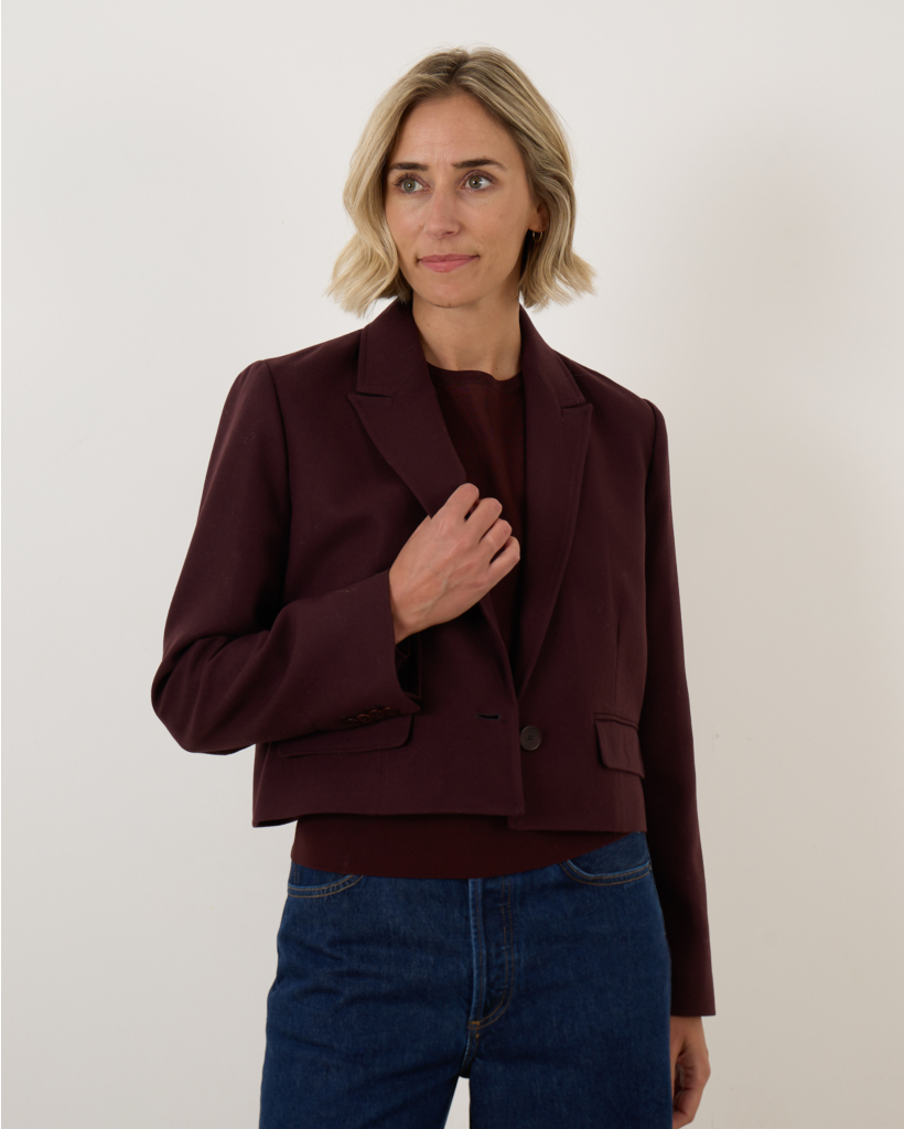 Elia Blazer Burgundy