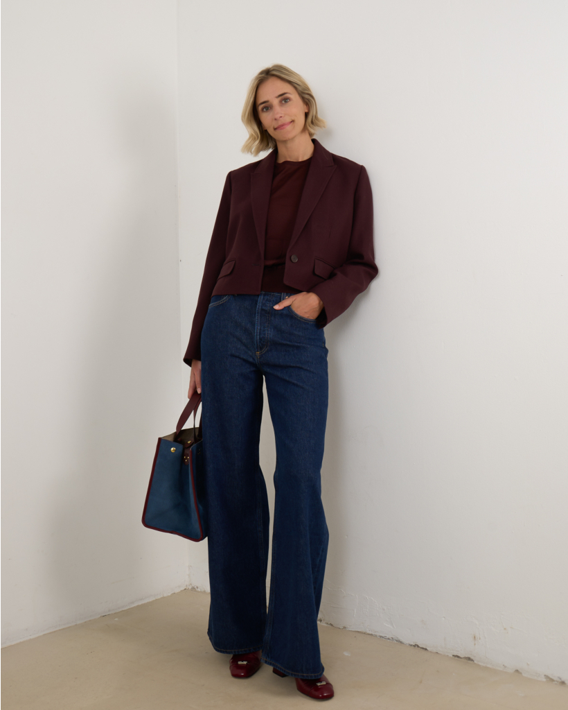 Elia Blazer Burgundy