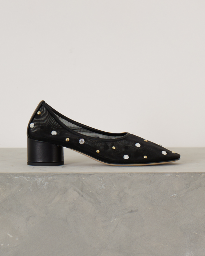 Balla Pump Black Crystals Studs
