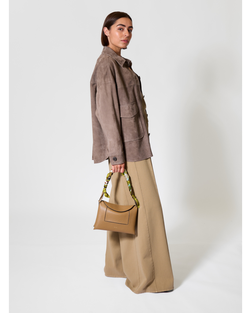 Kaylee Lamb Suede Jacket Soil
