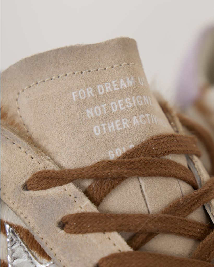 Super Star Sneakers Zebra White Brown