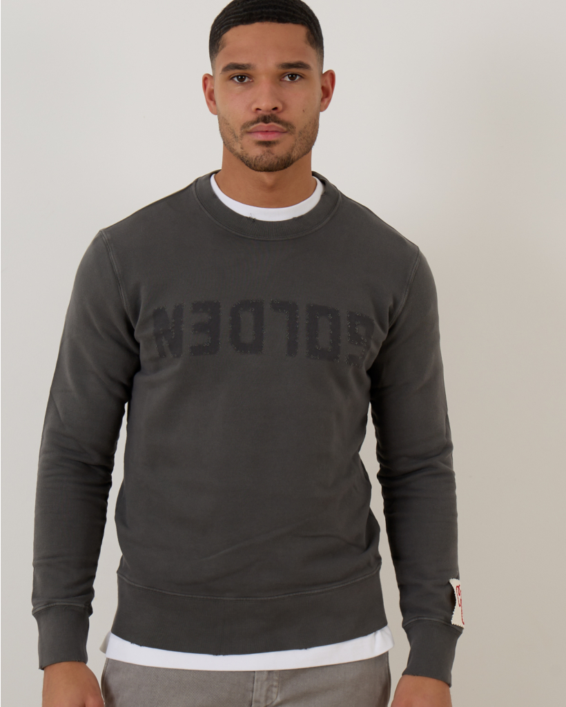Distressed Printed Sweatshirt Anthracite