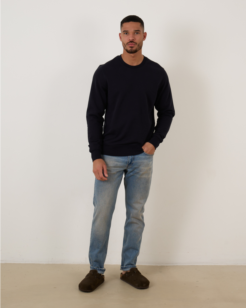 Lewis Navy Crewneck Sweater