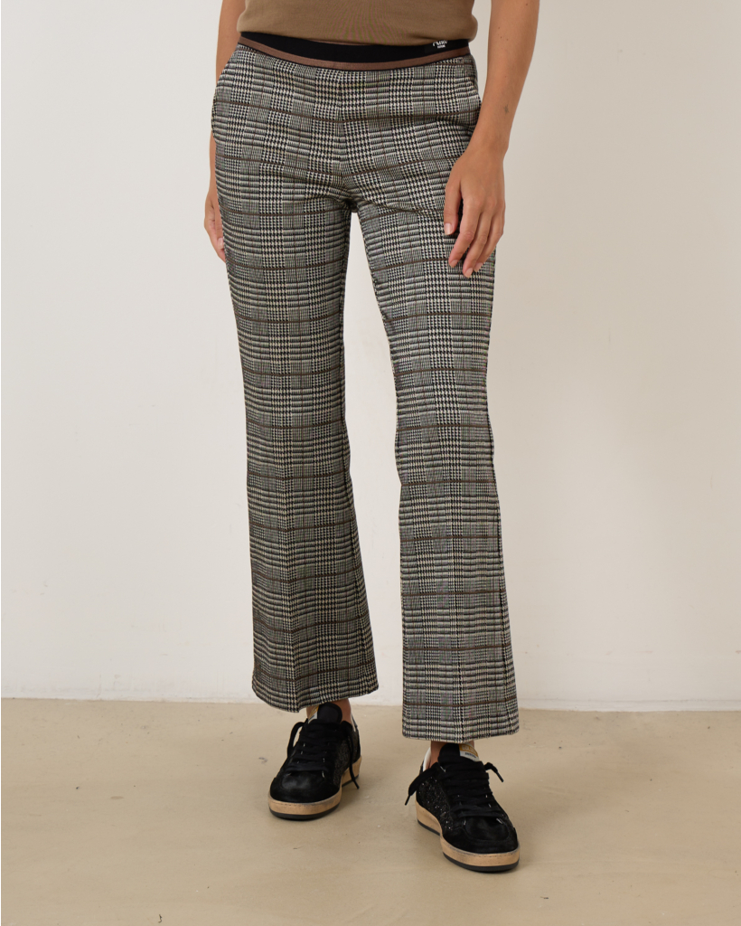 Francoise Cropped Check Pants