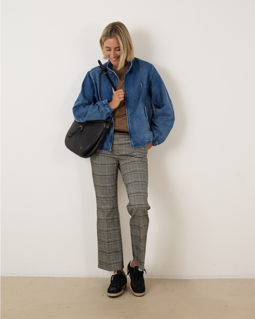 Francoise Cropped Check Pants