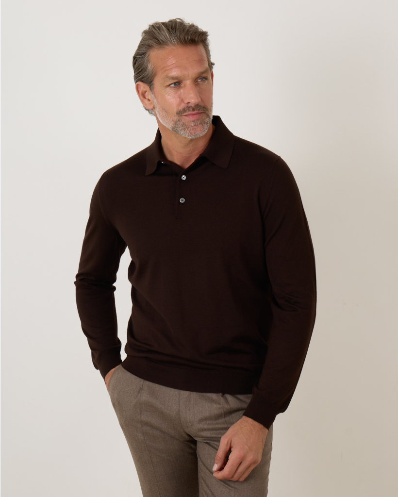 Pullover Polo Dark Brown