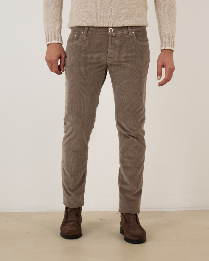 Nick Slim Rib Trousers Elephant Grey