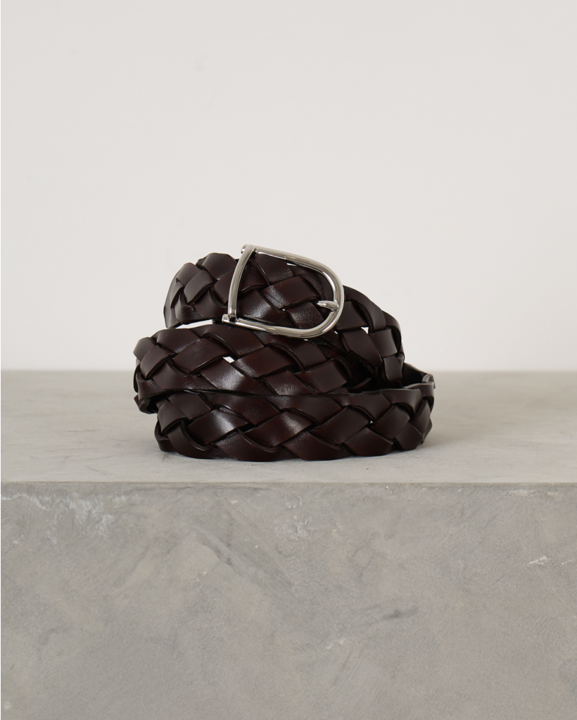 Braided Belt Dark Brown