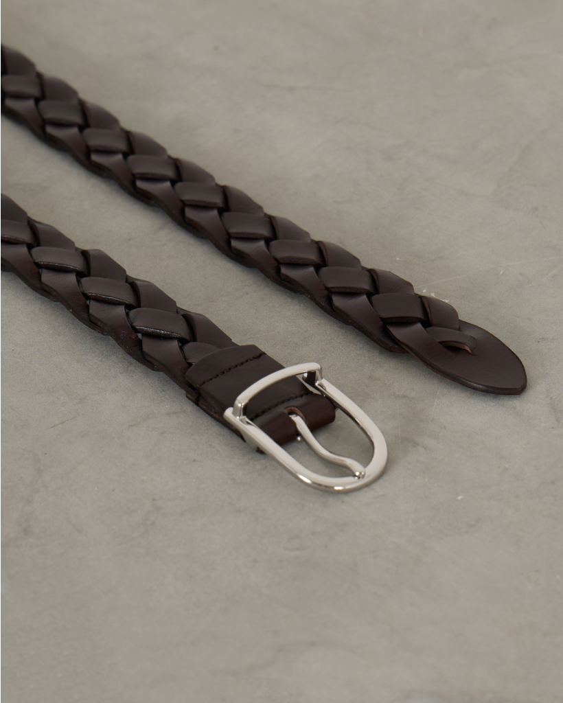 Braided Belt Dark Brown