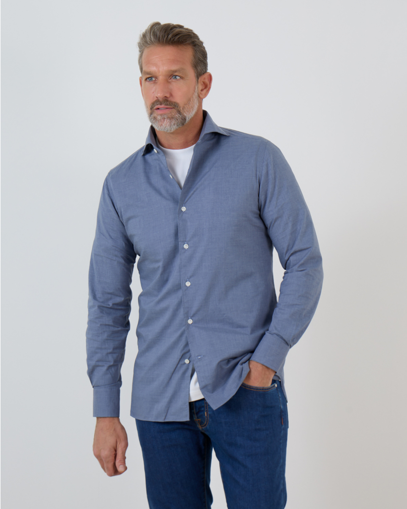 Casual shirt LM 212 mid blue