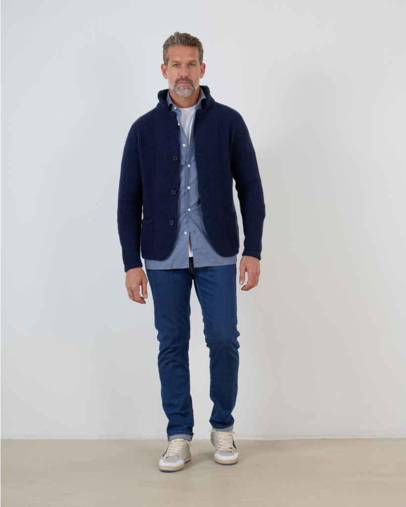 Casual shirt LM 212 mid blue