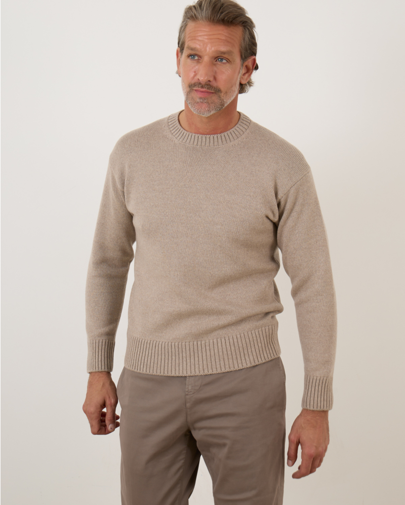 Pullover round neck 018 beige