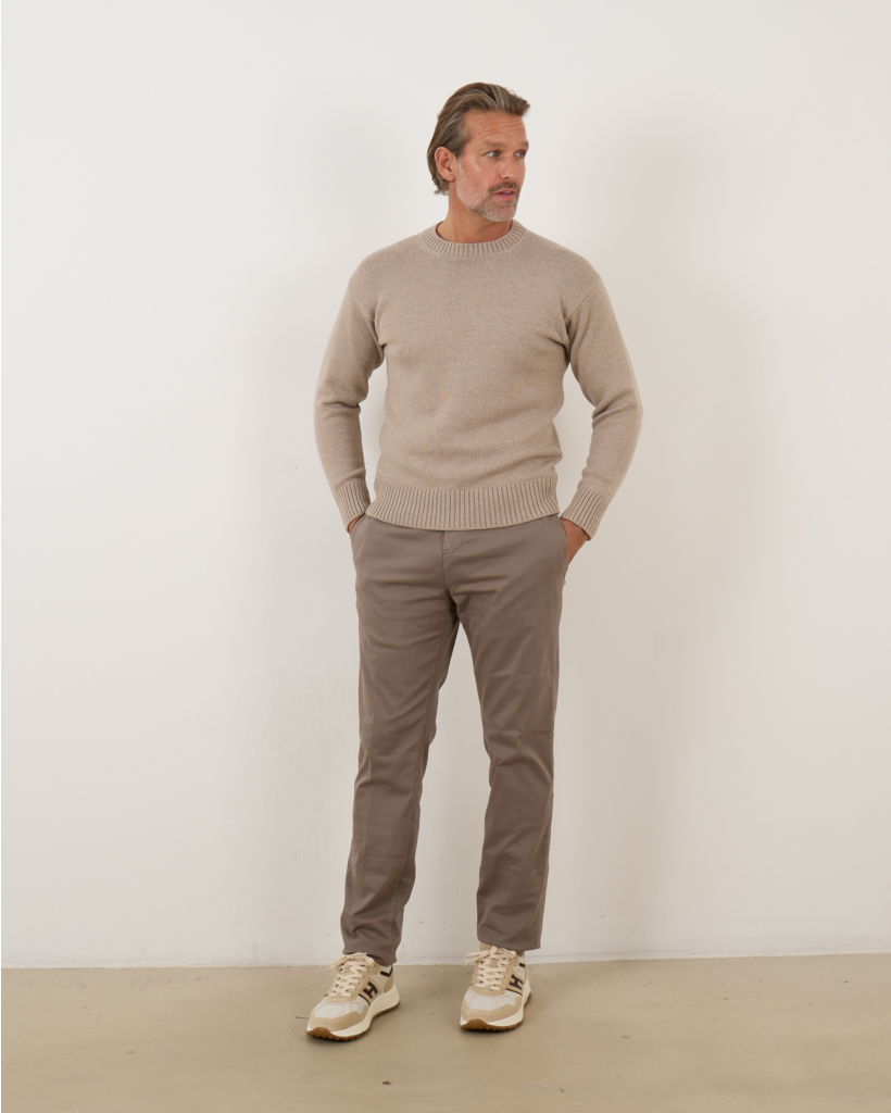 Pullover round neck 018 beige