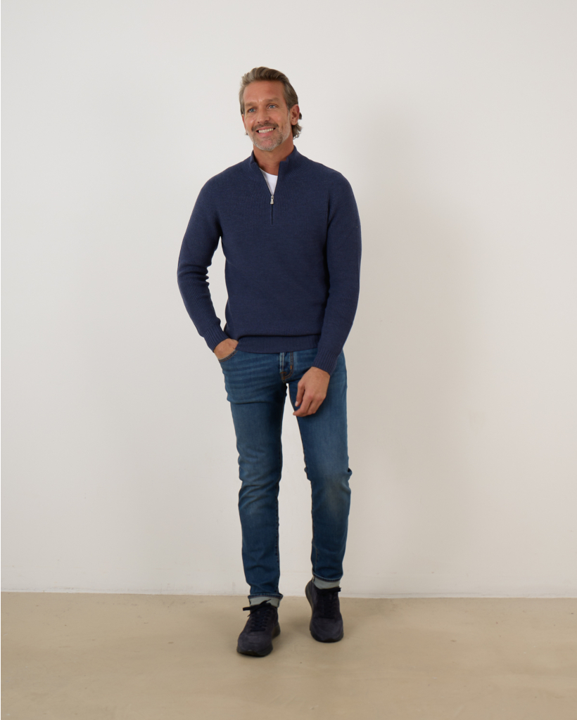 Zip Pullover Knit Jeans
