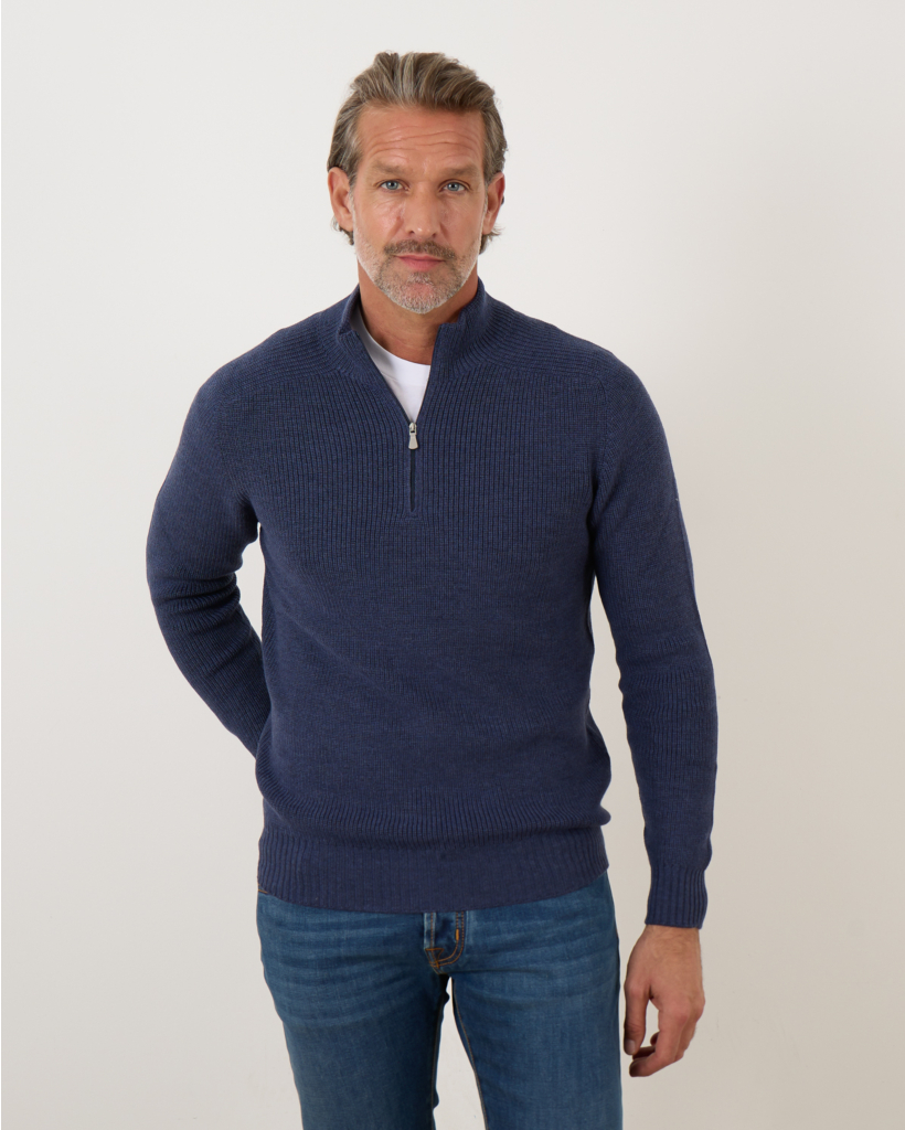 Zip Pullover Knit Jeans