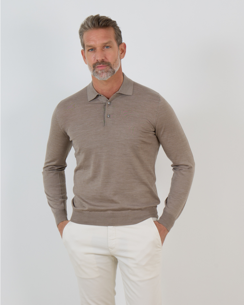 Pullover polo 46 sand