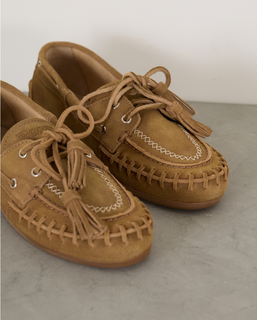Boat Loafer Fringe Tan
