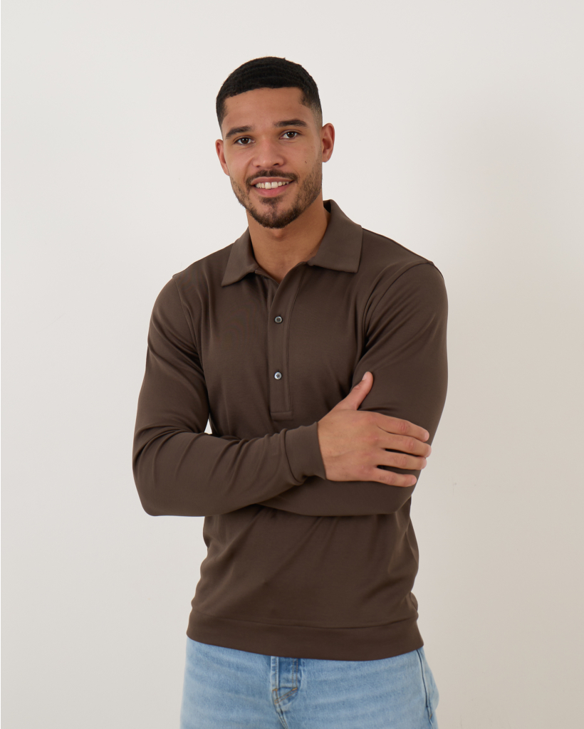 Longsleeve Polo Fango
