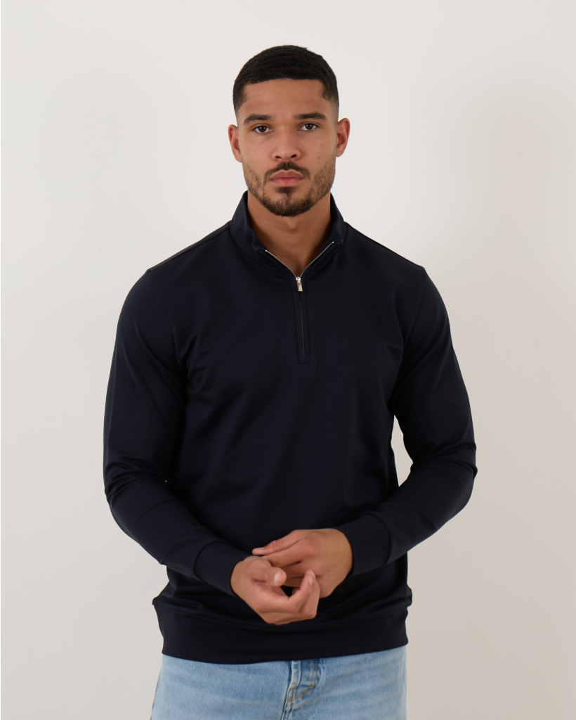 Pullover with Zipper Marino
