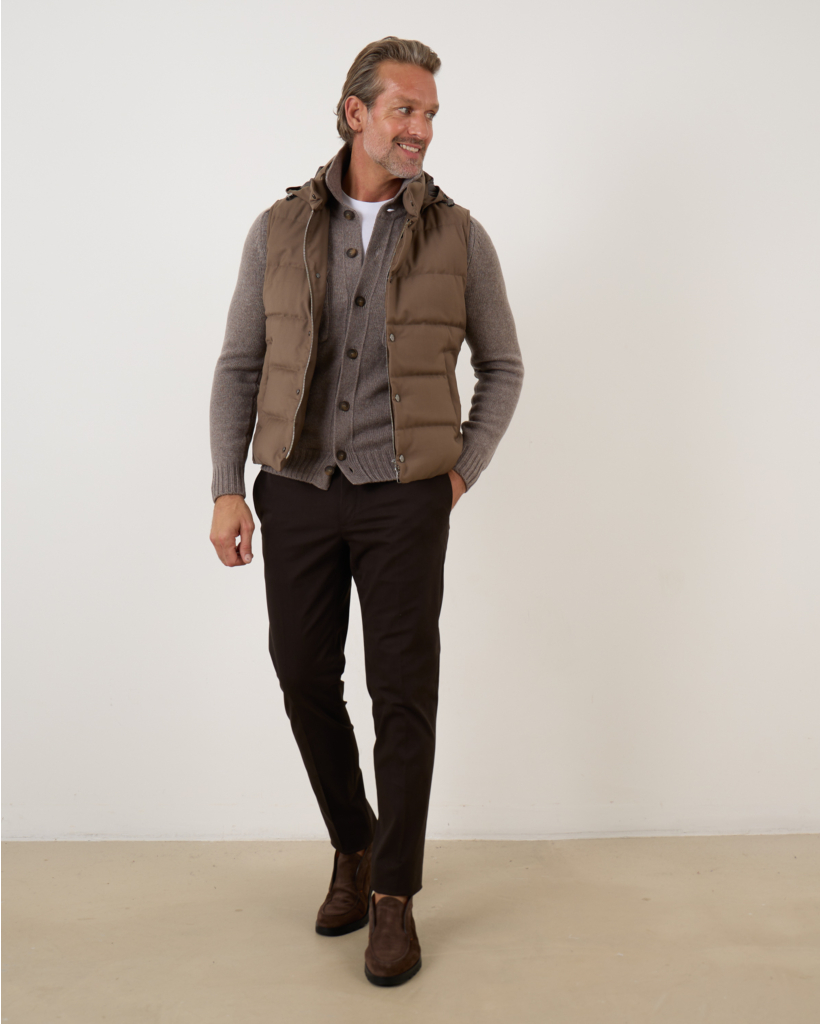Padded Bodywarmer Tobacco Brown