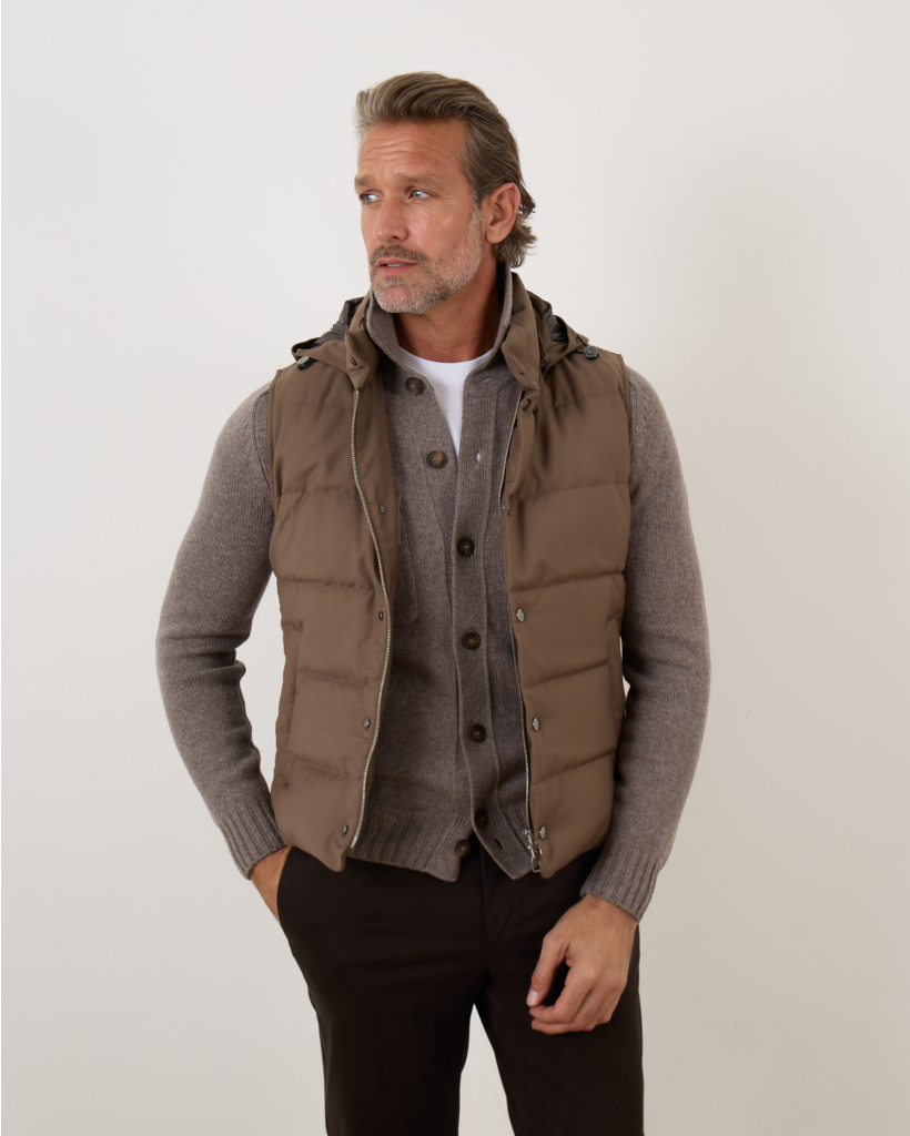 Padded Bodywarmer Tobacco Brown