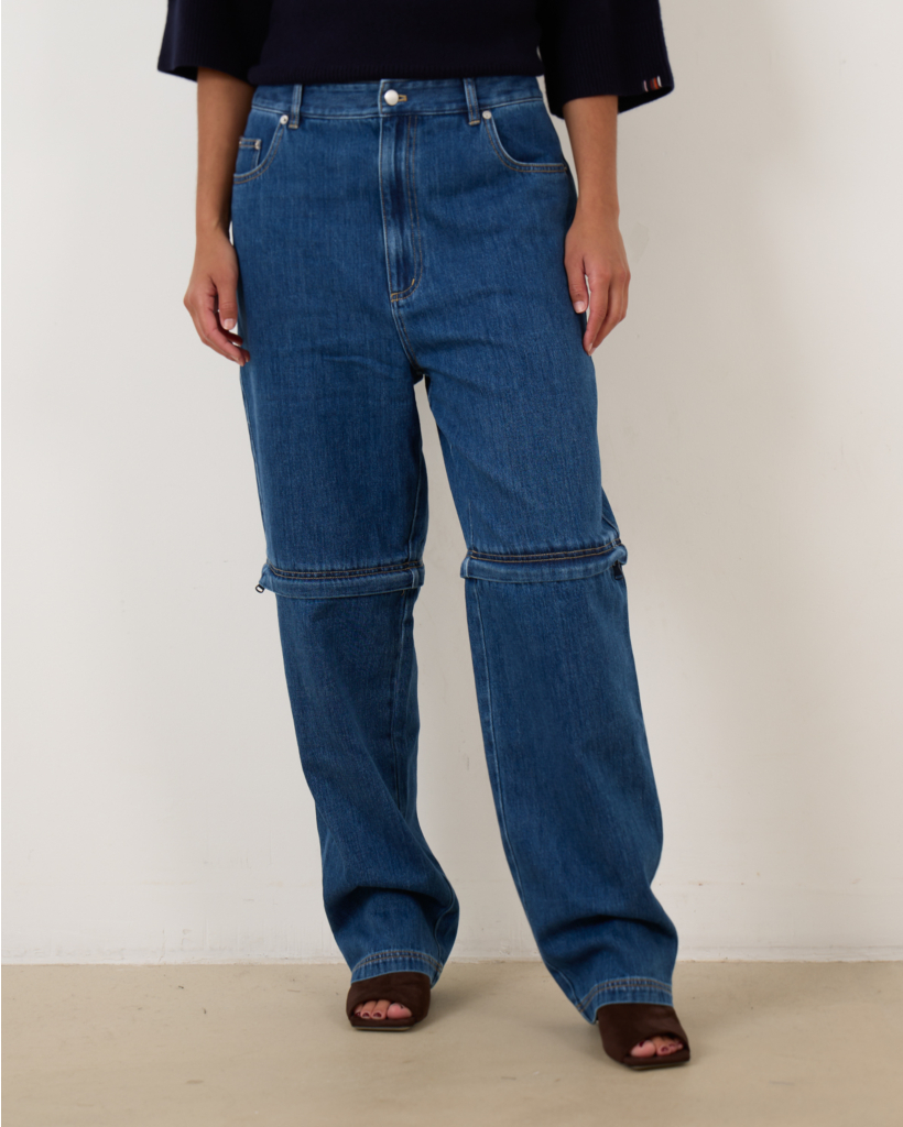 Lars Denim Convertible Zip Jean Blue