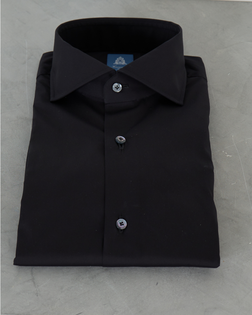 Napoli Regular Fit Eduardo Collared Shirt Black