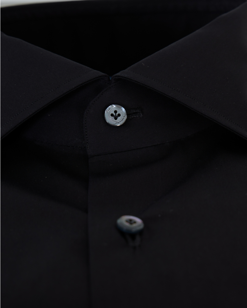 Napoli Regular Fit Eduardo Collared Shirt Black