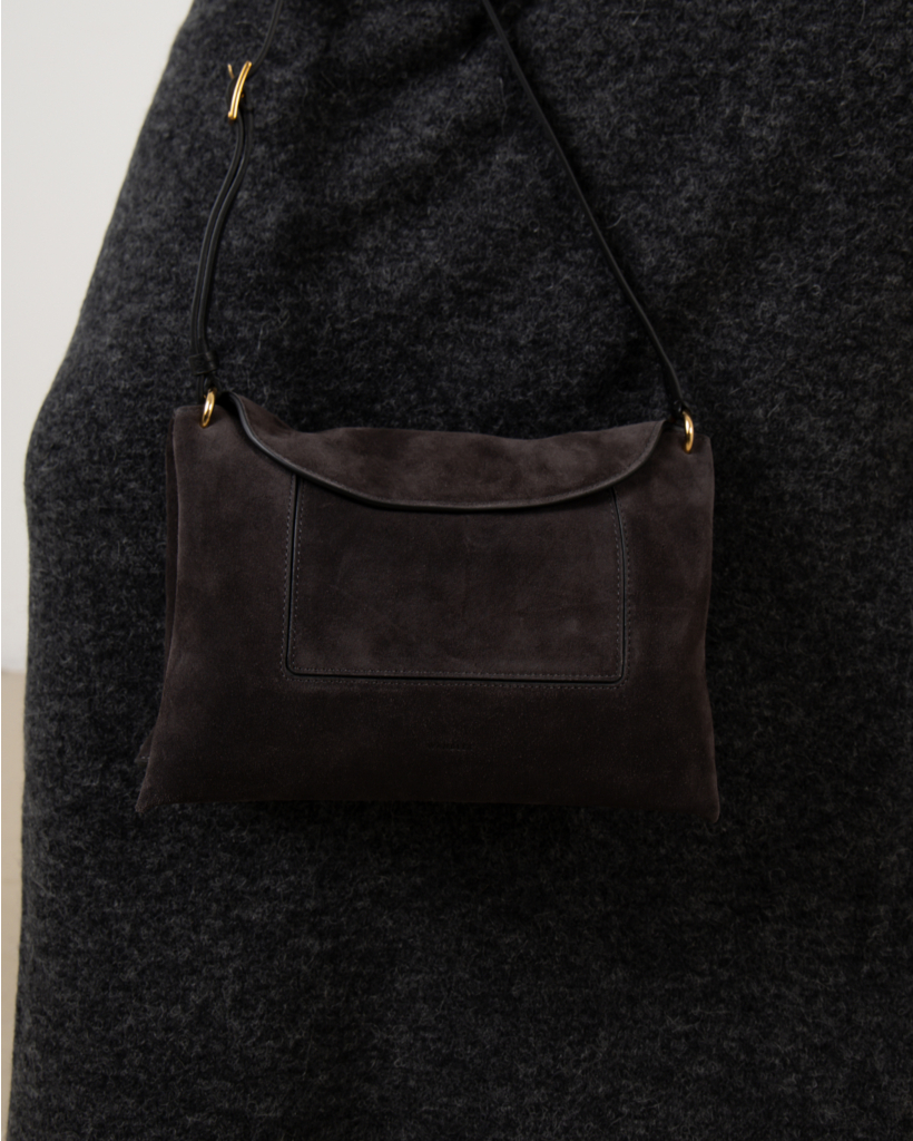 Penelope Slouch Bag in Space Suede