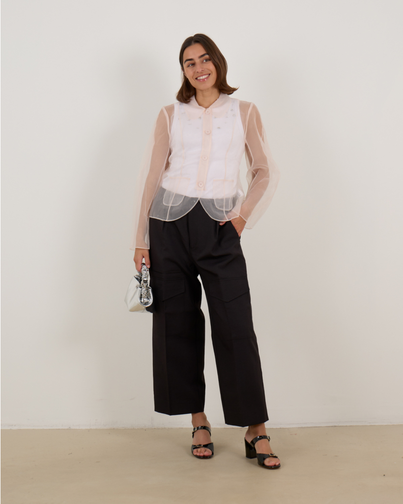 Belottie Transparent Off-White Blouse