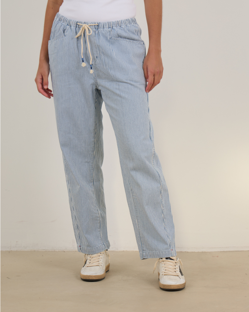 Baxter Blue Striped Drawstring Trousers
