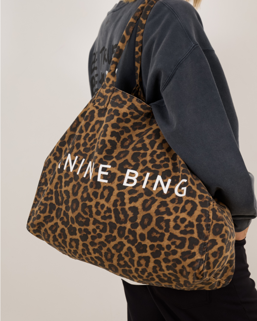 Leo Canvas Leopard Tote Bag