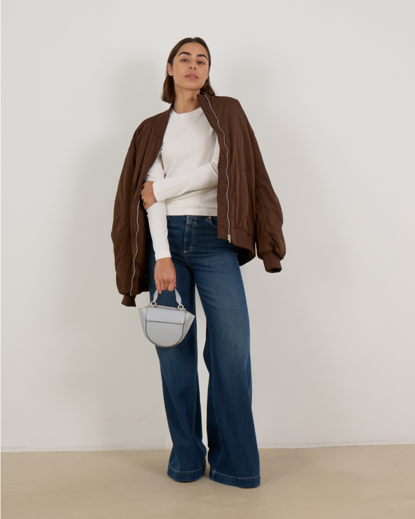 Stretchy Cotton Blend Long Sleeve Shirt White