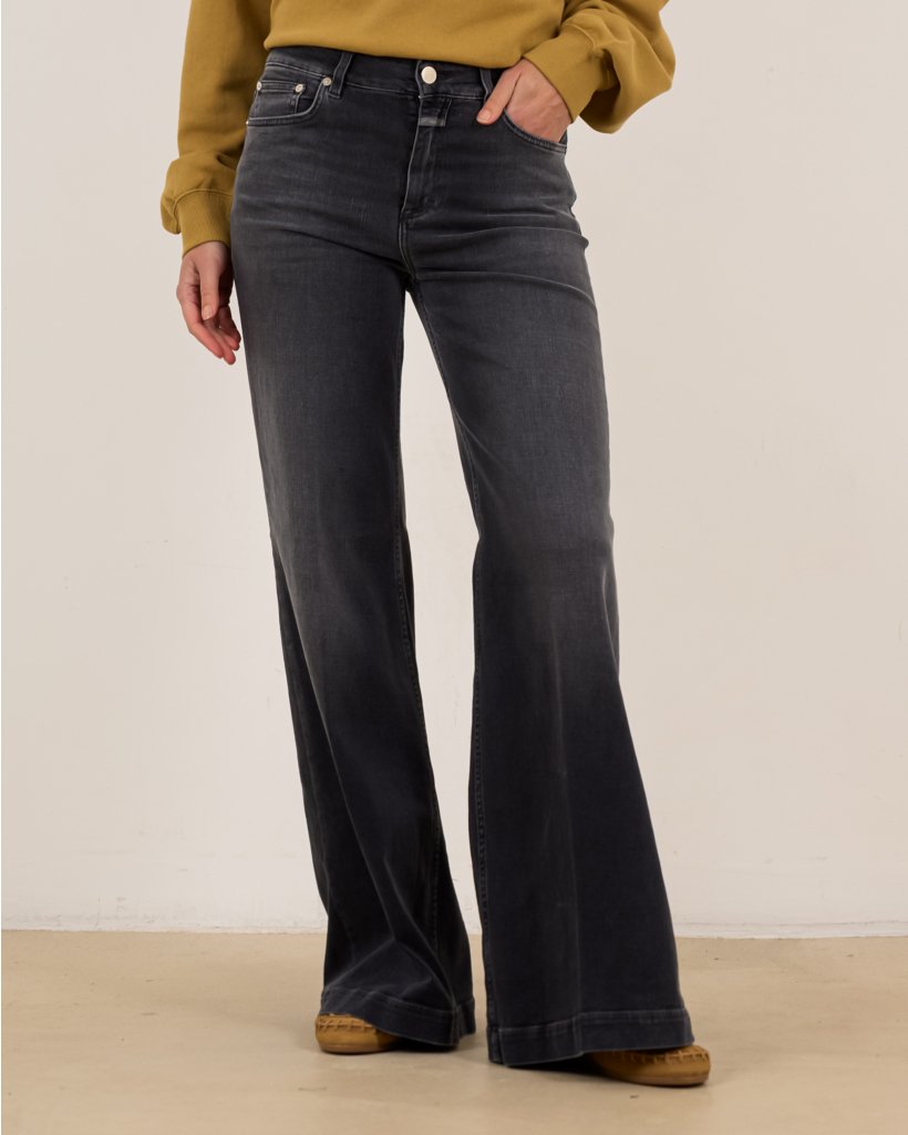 Glow up grey wide-leg jeans