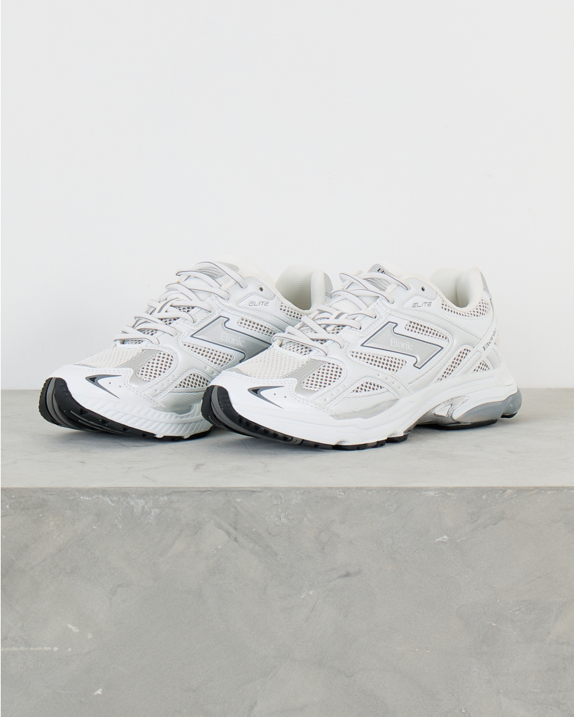 Elite Sneakers White Silver