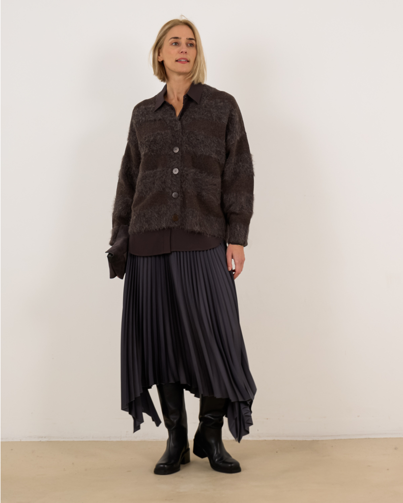 Silk Joe blouse dark brown