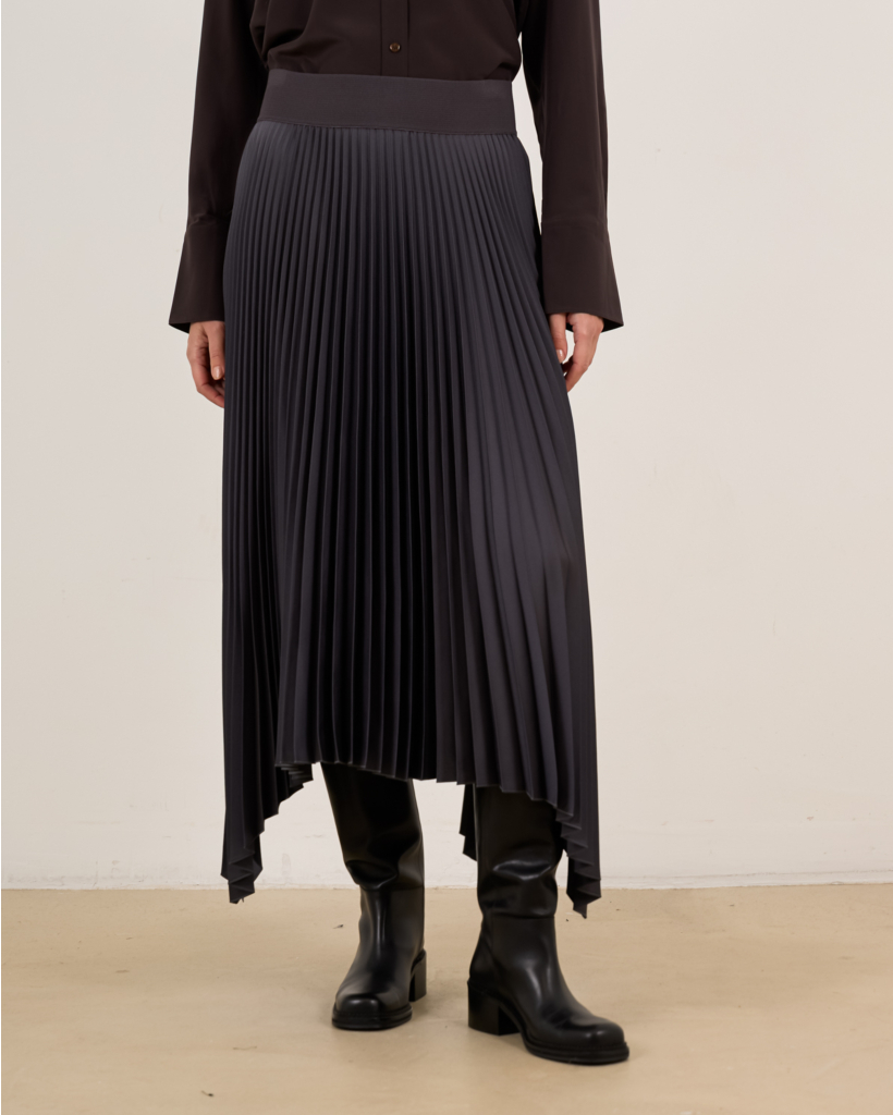 Ade asymmetric midi skirt grey