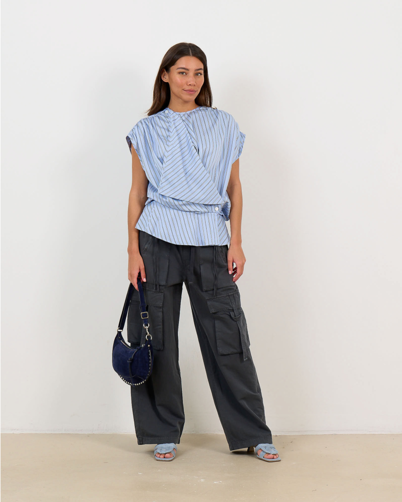 Andira Pull-On Cargo Pants Charcoal