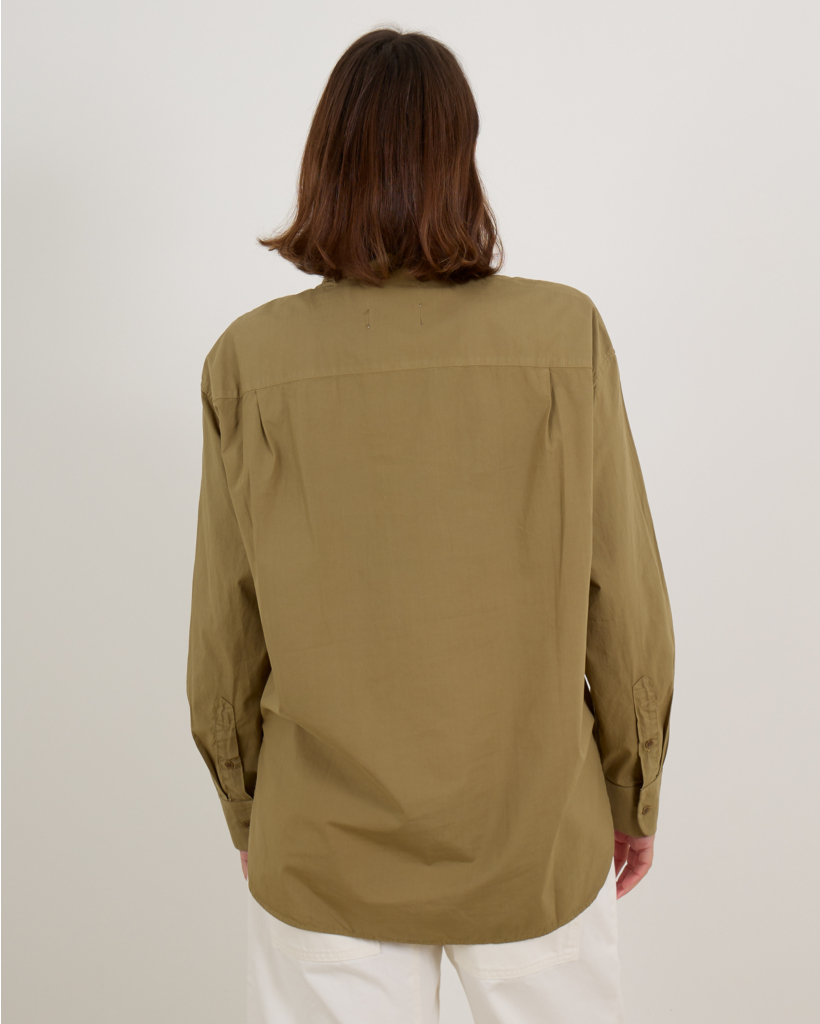 Olive Green Cotton Blouse