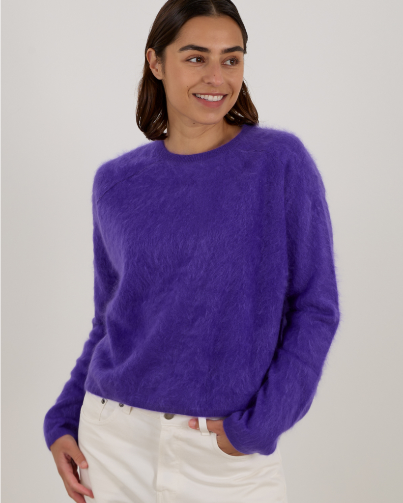 Lexia Sweater Cashmere Brushed Pullover Purple