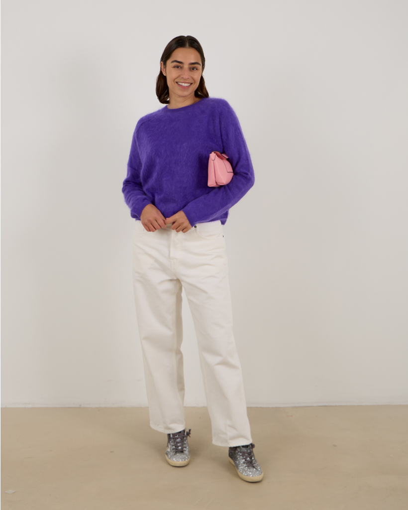 Lexia Sweater Cashmere Brushed Pullover Purple